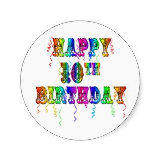 Happy 10th Birthday Gifts and Birthday Apparel Sticker