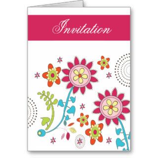 Spring Fever Pink wedding Invitation cards
