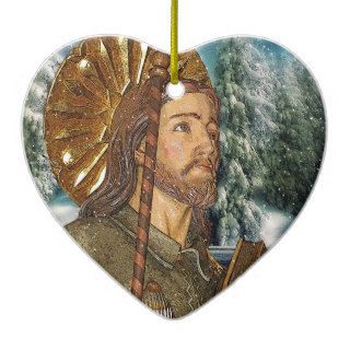 Saint Rocco Heart Prayer Ornament