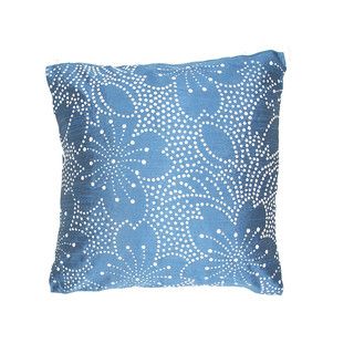 Contemporary Blue/White Square 18 Inch Throw Pillow JRCPL Throw Pillows