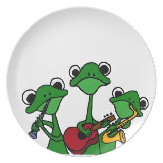 XX  Frogs Playing Music Cartoon Plate