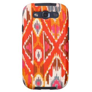 Orange Ethnic Western Texan Mexican Ikat Pattern Galaxy S3 Cover