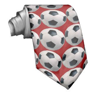 Soccer Tie (red background)