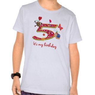 Fifth Birthday Fun and Cute Animals Shirts