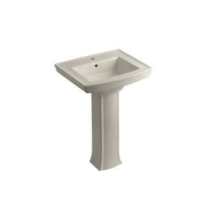 KOHLER Archer Pedestal Combo Bathroom Sink in Sandbar K 2359 1 G9
