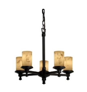 Justice Design Group FAL 8530 10 CROM Polished Chrome LumenAria Deco 5 Light Chandelier from the LumenAria Collection    
