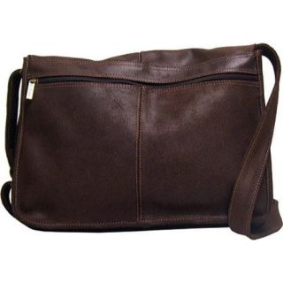 LeDonne DS 202 Distressed Leather Chocolate LeDonne Leather Messenger Bags