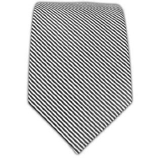 100% Cotton Gray Bengal Striped 2 1/2" Skinny Tie at  Mens Clothing store Neckties