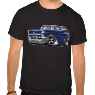 1957 Chevy Nomad Dark Blue Hot Rod T shirt
