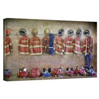 David Liam Kyle 'Auburn Fire Department' Gallery Wrapped Canvas Wall Art Size 12" x 24"   Wall Decor Stickers