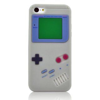 JBG Gray iphone 5C New Styel Retro Gameboy Design Silicone Soft Gel Rubber Case Protective Cover for Apple iPhone 5C Cell Phones & Accessories