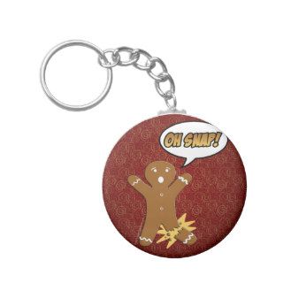 Oh Snap Funny Gingerbread Man Key Chain
