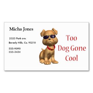 Dog Gone Cool Doggy Business Card Template