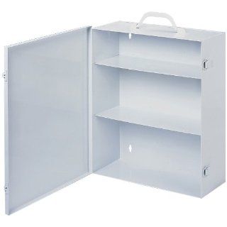 Durham 534 43 White Cold Rolled Steel 9FX Industrial Empty First Aid Cabinet, 15" Width x 16 5/32" Height x 5 9/16" Depth, 3 Shelves