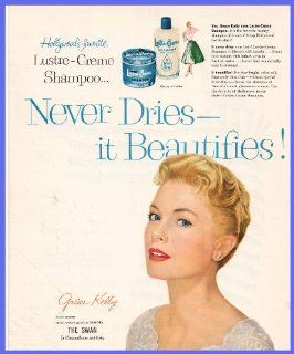 1959 Grace Kelly for Lustre Creme Shampoo Original Print Ad Advertising  