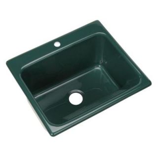 Thermocast Kensington Drop in Acrylic 25x22x12 in. 1 Hole Single Bowl Utility Sink in Rain Forest 21140