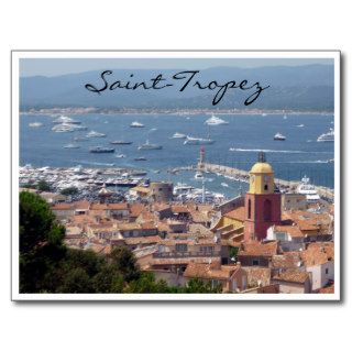 saint tropez harbor view post cards