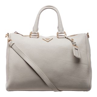 Prada 'Daino' Powder Vitello Leather East/West Satchel Prada Designer Handbags
