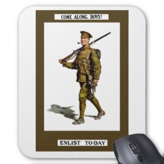 Come Along, Boys Enlist To Day Mousepad