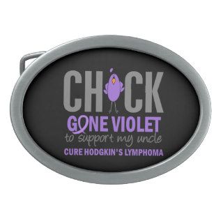 Gone Violet Uncle H Lymphoma Oval Belt Buckle