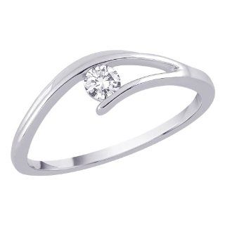14K White Gold 0.13 ct. Diamond Fashion Ring Katarina Jewelry