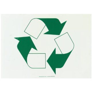 Accuform Signs MRCY520VS Recycle Adhesive Vinyl Sign, Legend "RECYCLABLE SYMBOL" with Graphic, 10" Width x 14" Length, Green on White Industrial Warning Signs