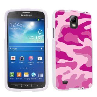 Samsung Galaxy S4 Active SGH i537 (AT&T) White Protection Case   Pink Camouflage By SkinGuardz Cell Phones & Accessories