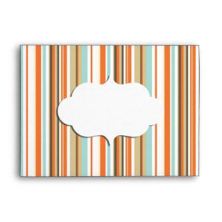 Whimsy striped blue lined envelope