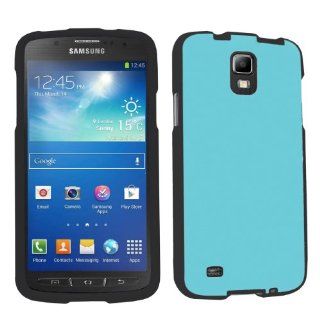 Samsung Galaxy S4 Active SGH i537 (AT&T) Black Protection Case   Turquoise Blue By SkinGuardz Cell Phones & Accessories