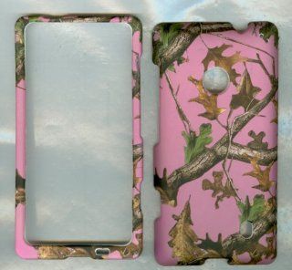 NOKIA LUMIA 521 520 T MOBILE AT&T METRO PCS PHONE CASE COVER FACEPLATE PROTECTOR HARD RUBBERIZED SNAP ON CAMO PINK ADVANTAGE TREE HUNTER NEW Cell Phones & Accessories