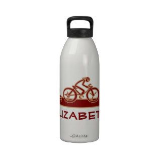 Personalized Ladies Triathlon Swim Bike Run 2 Reusable Water Bottle