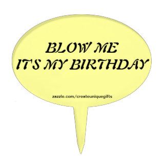 Funny Blow Me Cake Topper