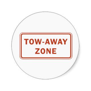 Tow Away Zone Stickers