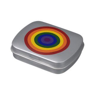 Rainbow Bullseye Jelly Belly Candy Tins