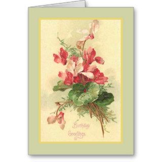 Begonia Vintage Birthday Greetings Cards