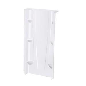 Aquatic 8 in. x 36 in. x 74 in. 1 Piece Direct to Stud Shower Wall in White 3674CBW AW