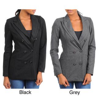 Stanzino Women's Wool Blazer Jacket with Double Lapel Detail Stanzino Blazers