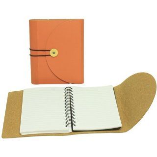 Orange 5 x 7 Leather Journals/Notebooks with Button & String Closure   Sold individually  Composition Notebooks 