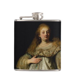 Artemisia by Rembrandt van Rijn Hip Flasks