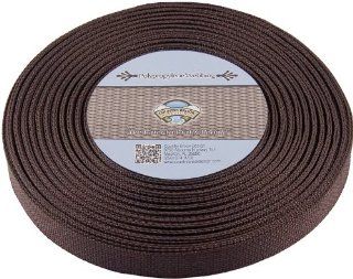 Country Brook Design 1 Inch Brown Polypro Webbing, 100 Yards