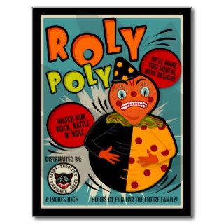 Halloween Roly Poly Pumpkin Postcards