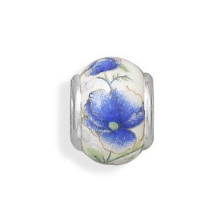Blue Flower Ceramic Bead Clothing