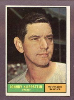 1961 Topps #539 Johnny Klippstein Senators EX MT 133744 Kit Young Cards Sports Collectibles