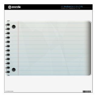 Spiral Notebook Lined Paper Skins For The MacBook Air