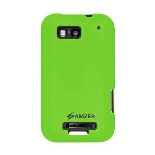 Amzer Silicone Skin Jelly Case for Motorola DEFY MB525   Green Cell Phones & Accessories