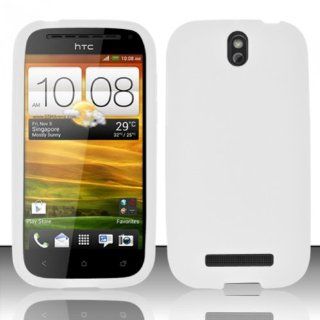 For HTC One SV C525 (Cricket/Boost) SC Cover Case   White SC Cell Phones & Accessories