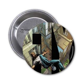 The Fly #1 C   Falling Man. Time to start flying Pinback Button