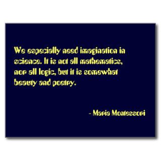 Maria Montessori Quote No. 7 Post Card