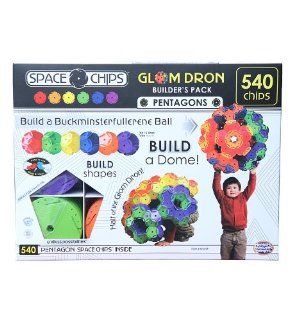 Space Chips Glom Dron Builders Pack, 540 Pentagon Shaped Pieces Toys & Games