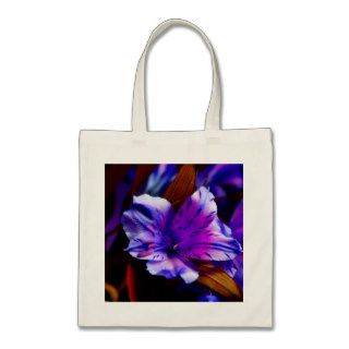 Vivid Purple Tiger Lily Floral Bag